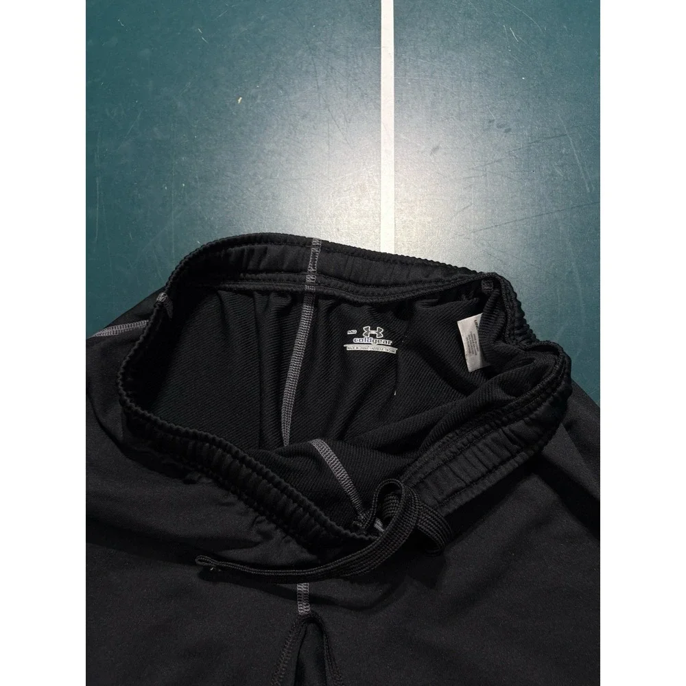 Under Armour Compression Leggings Men's Medium Black Cold Gear Base Layer EUC